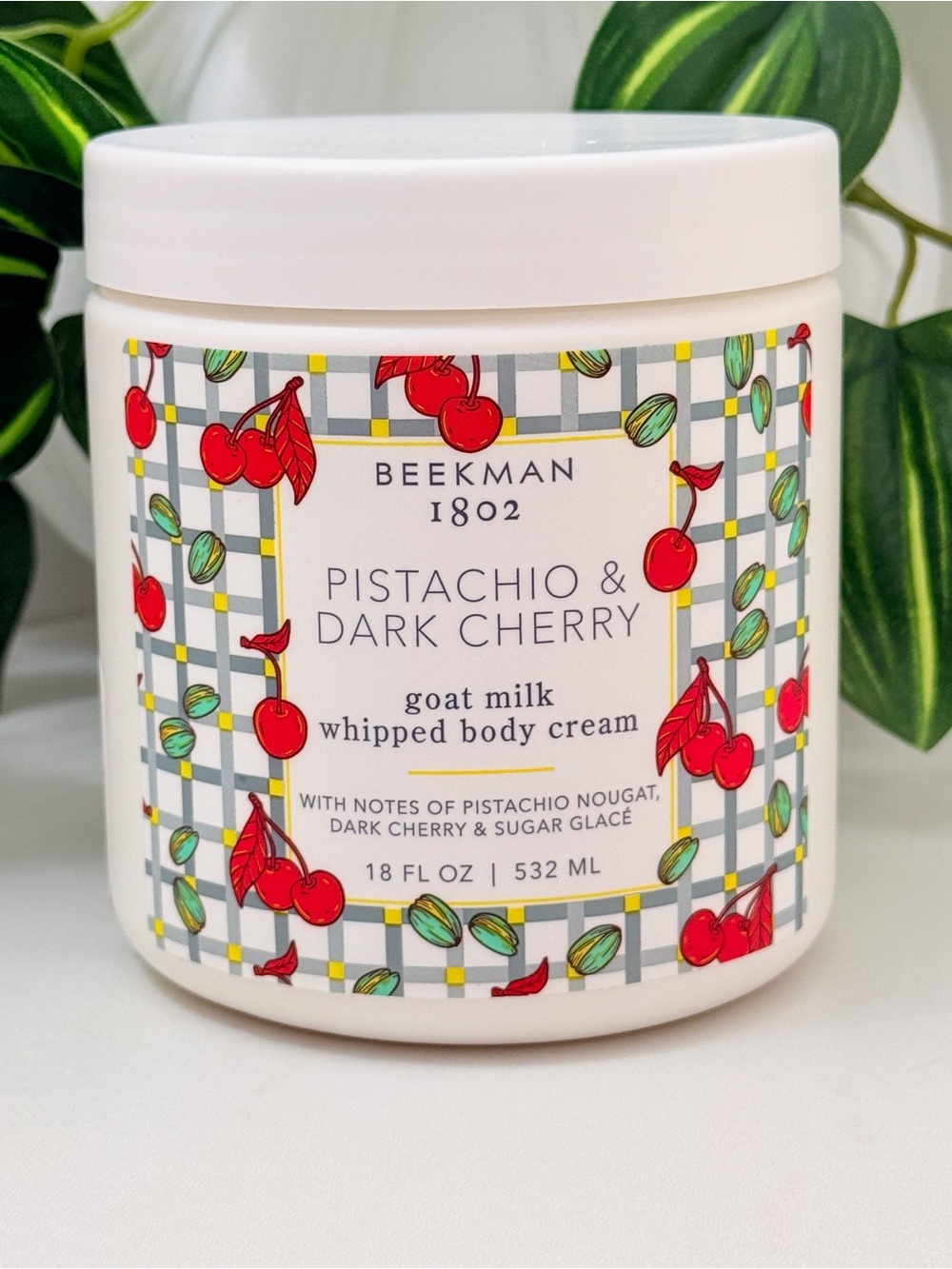 Beekman 1802 Pistachio & Dark Cherry Goat Milk Whipped Body Cream - New & Sealed